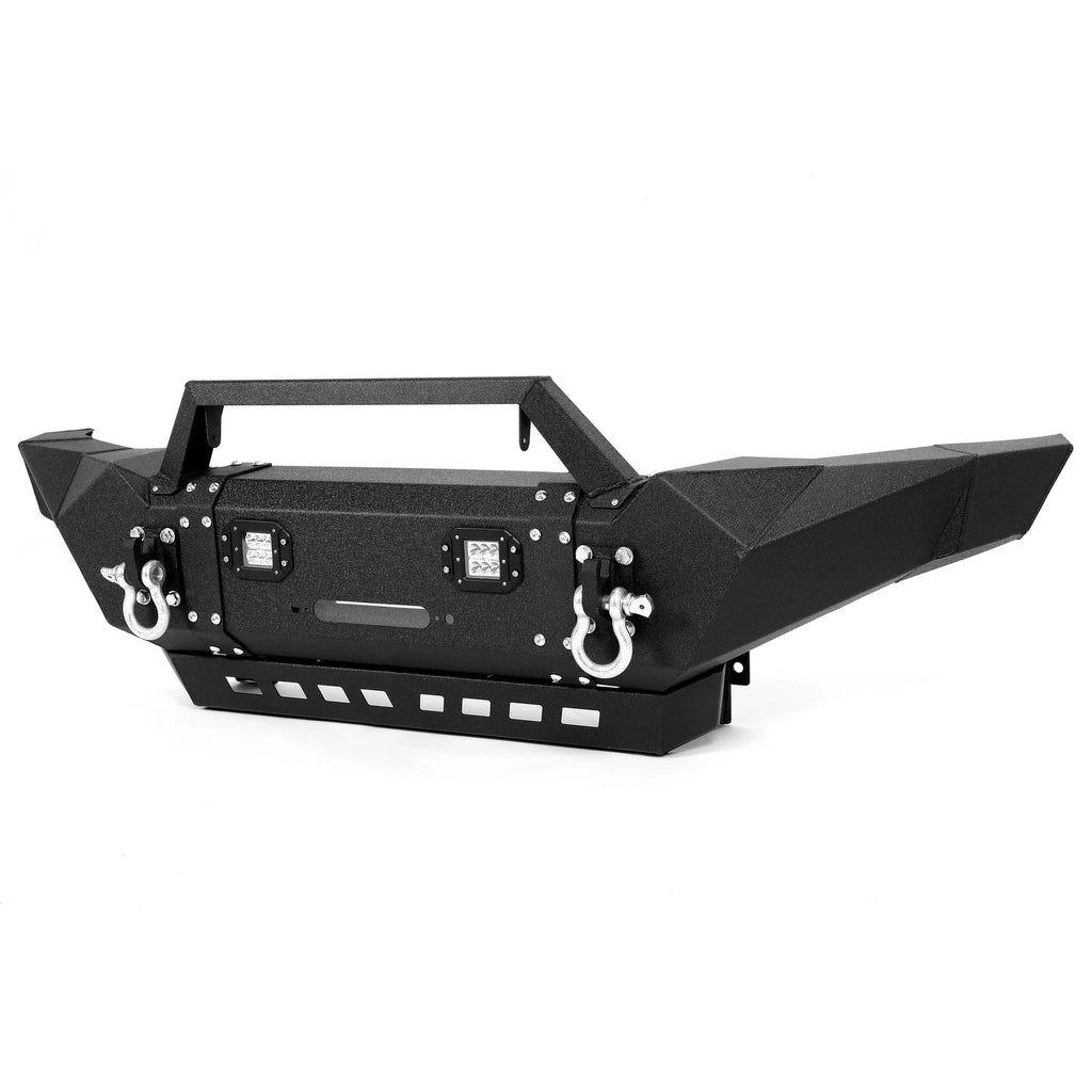 Front Bumper Face Bar w/LED Lights & Winch Plate for Toyota Tacoma (2005–2015)