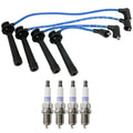 NGK Wire Set & Denso 4 Double Platinum Spark Plugs for Kia Rio 1.5L L4 (2001–2002)