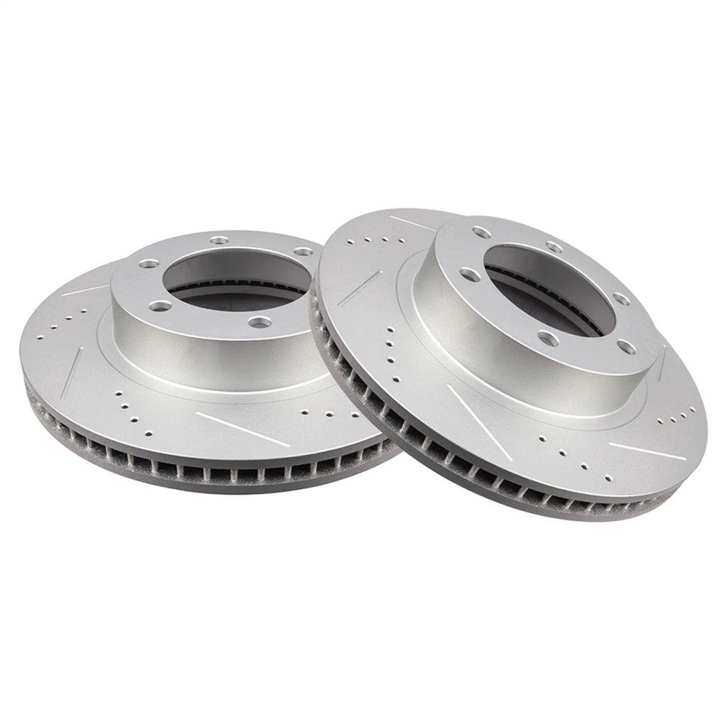 Set of 2 Drilled and Slotted Brake Disc Rotors for Toyota Tacoma 4Runner FJ