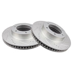 Set of 2 Drilled and Slotted Brake Disc Rotors for Toyota Tacoma 4Runner FJ