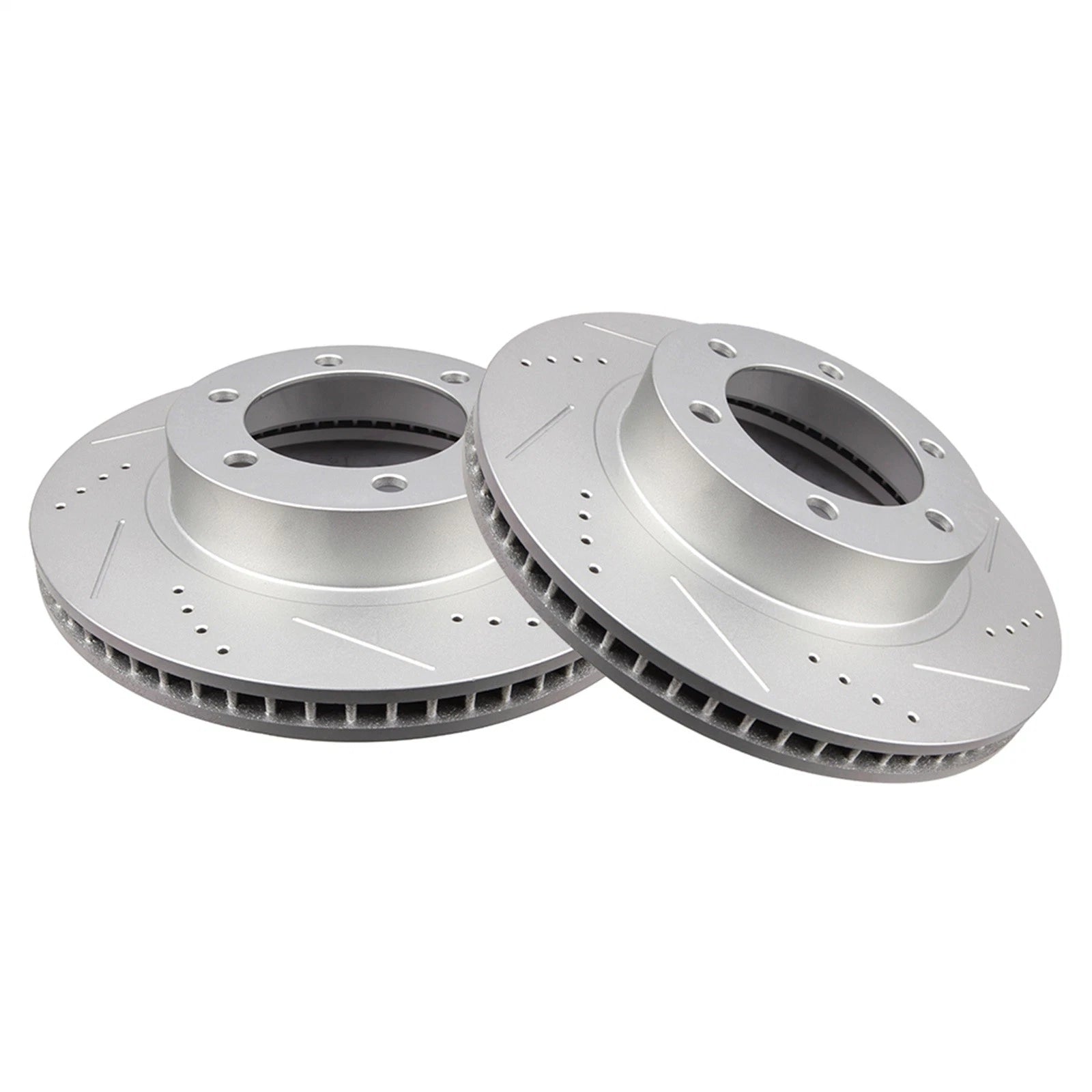 Set of 2 Drilled and Slotted Brake Disc Rotors for Toyota Tacoma 4Runner FJ