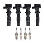Set of 4 Ignition Coils and Spark Plugs for Mazda 3 6 CX-7 (2004–2013)