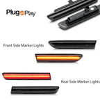 Amber Red LED Bumper Side Marker Indicator Lamps for Acura TL (2004–2008)