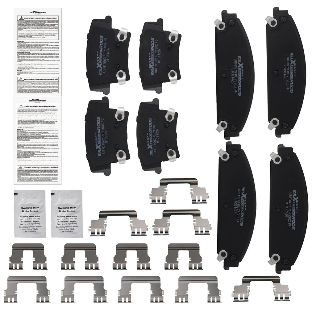Set of 4 Ceramic Brake Pads for Dodge Challenger/Charger (2006–2023)