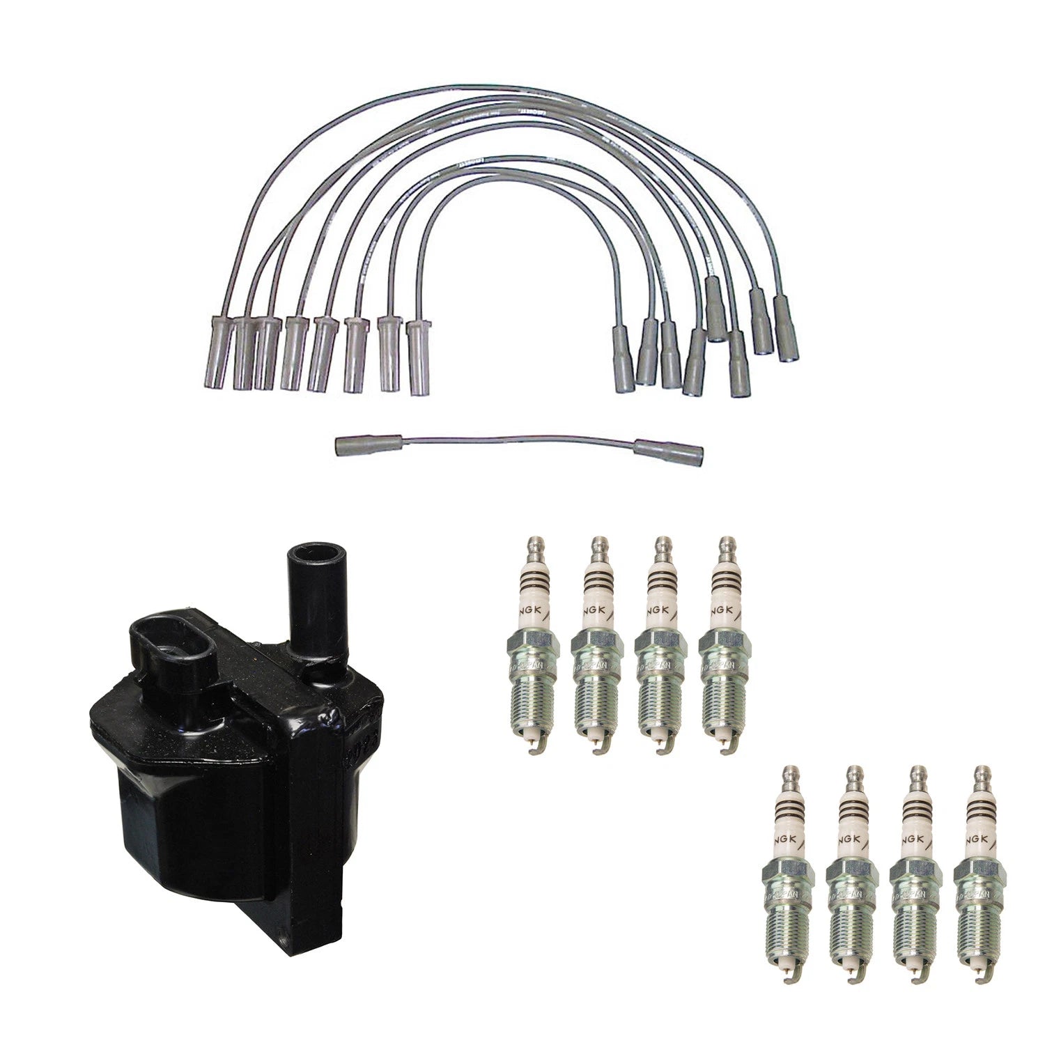Set of 8 Denso Ignition Coil Wires & NGK Iridium Spark Plugs for K3500 P30 P3000