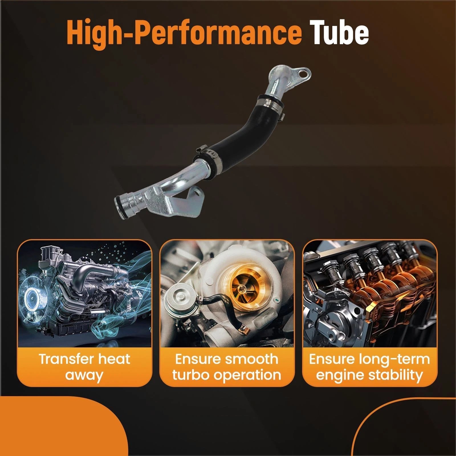 Turbo Oil Return Line Pipe for BMW X1 X3 X5 X6 X4 640i 535i 335i (2011–2019)