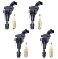 Set of 4 Ignition Coils & 4 Spark Plugs for Buick Chevy GMC L4 (OE)