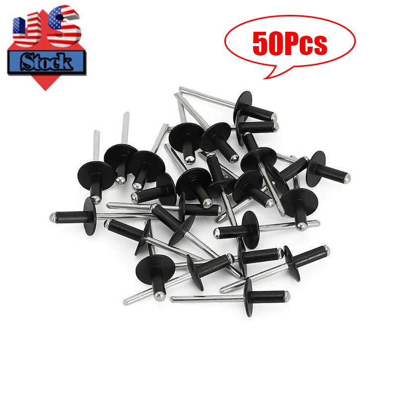 50 Pack Aluminum Head Steel Pop Rivet Flange for Ski-Doo (N/A) 293150104