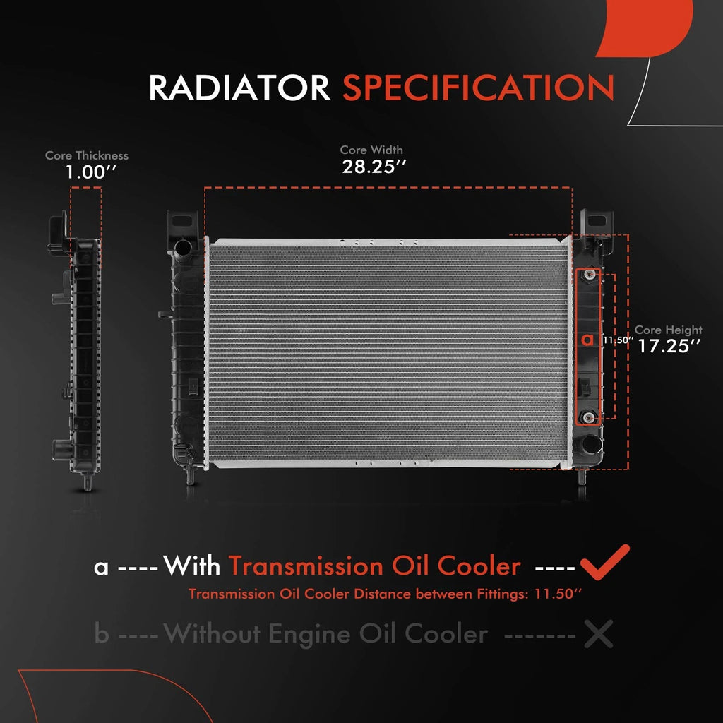 Radiator with Trans Oil Cooler for Chevy Silverado 1500 GMC Sierra 1500
