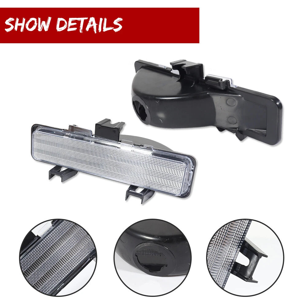 Clear Front Bumper Parking Signal Lights for Chevy S-10 / GMC S-15 (1983–1993)
