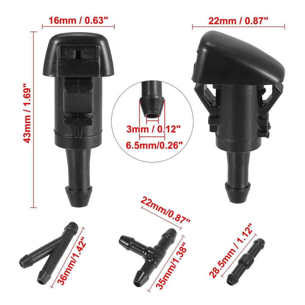 Set of 4 Windshield Wiper Washer Nozzle Jet 47230 for Subaru Impreza (2008–2012)