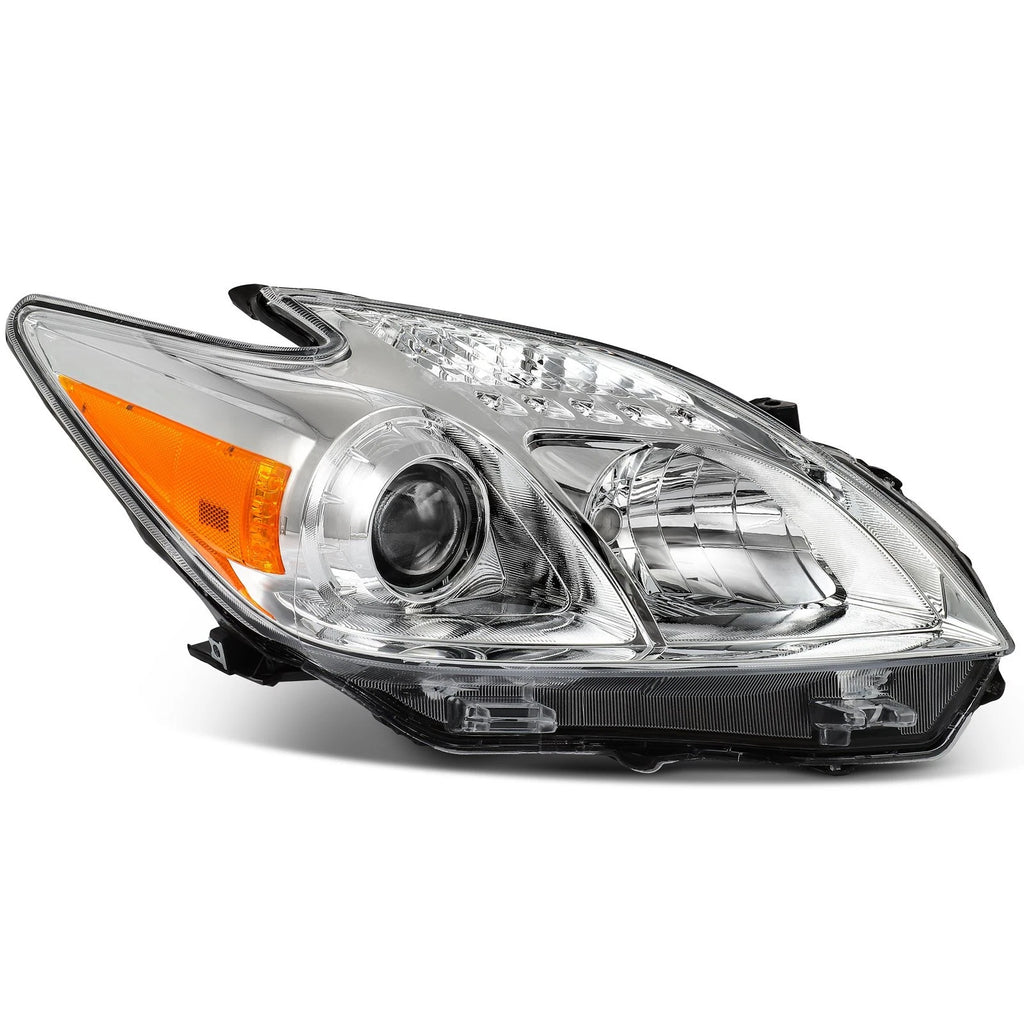 Pair of Projector Headlights Assembly Chrome for Toyota Prius (2010–2011)