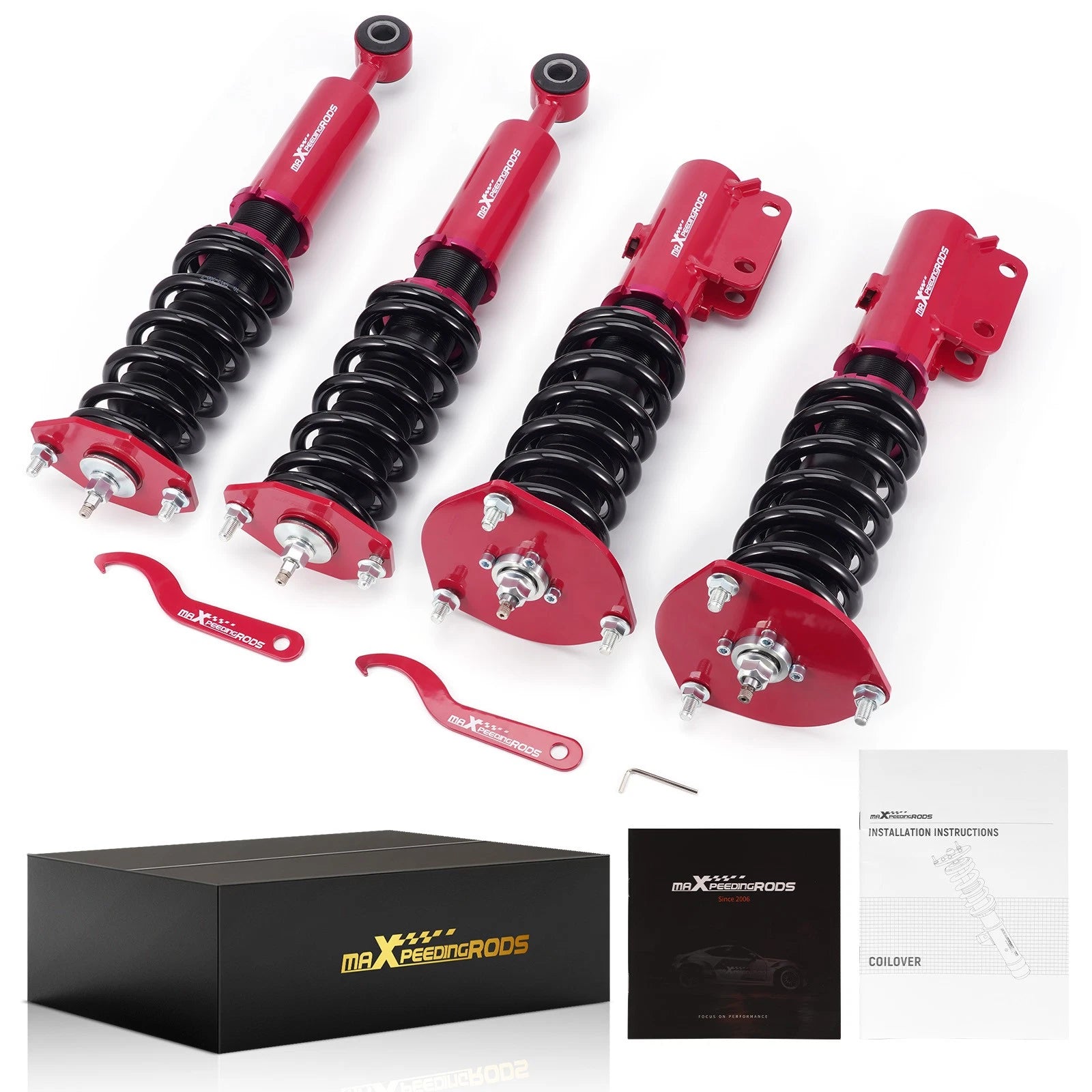 2X Adjustable Coilover Struts for Mitsubishi 3000GT VR-4 (1991-1999)