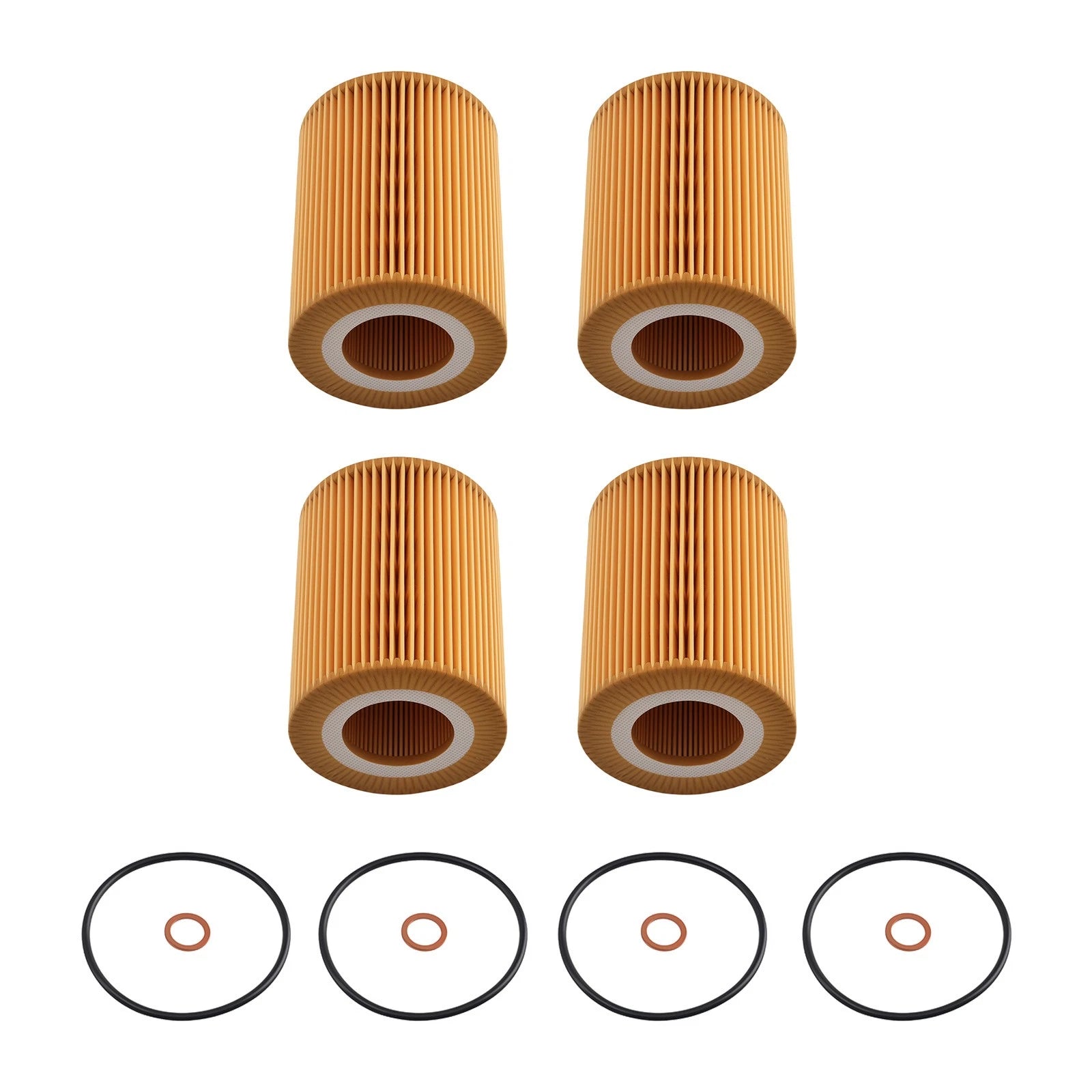 Set of 4 Oil Filters for Volvo S60 S80 V60 V70 XC60 XC70 (2007–2016)