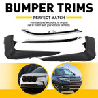 Set of 4 Front Bumper Trim for Honda Pilot (2019–2022) Chrome Black