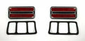 Side Marker Lights Red Pair for 1968-1972 Chevy GMC Truck Turn Signals
