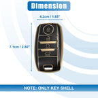TPU Smart Key Fob Case Cover for Kia Forte Koup, Niro (2014–2020) 726215307122