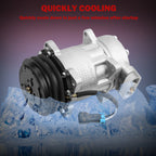 AC Compressor with Clutch for Kenworth T600A Peterbilt 210 320 379 (1987–2003)