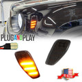 Set of 2 Smoked Amber LED Side Marker Lights for Jeep Renegade (2015–2023)