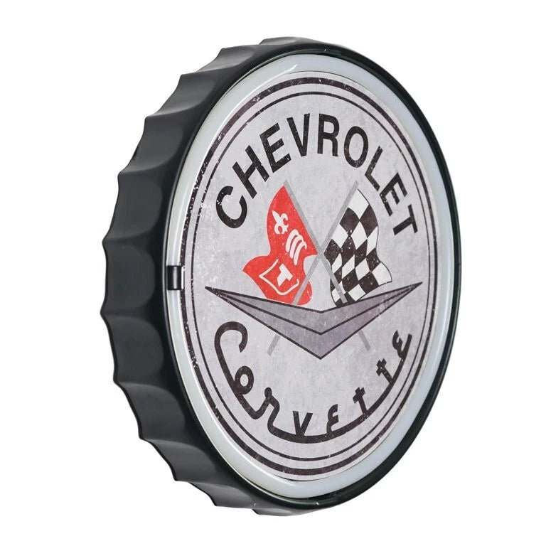 Chevrolet Bottle Cap Shaped Neon LED Wall Decor