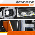 LED Sequential DRL Projector Headlights for Ford F250-F550 SD (2011–2016)