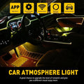 Set of 2 RGB LED Ambient Light Strips for Car Dash Door (Universal)