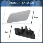 Front Left Washer Nozzle Cover Cap for Volkswagen Touareg (2011–2014) Silver Tone