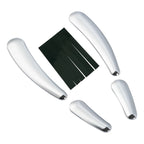 Set of 4 Chrome Curved Swingarm Frame Inserts for Harley Softail Slim (2008–2017)