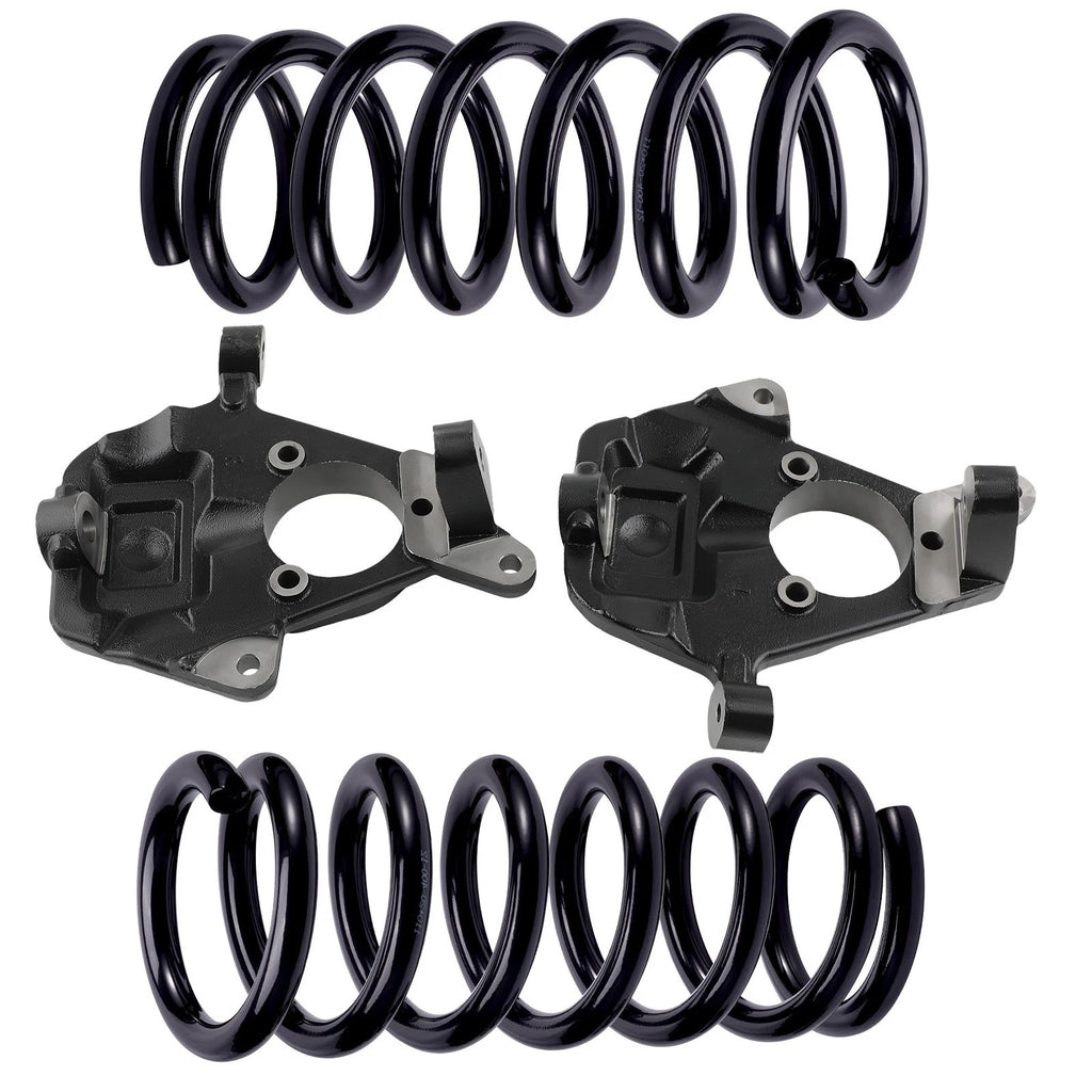 Lowering Kit Front 4" Drop Spindles for Chevy Silverado 1500 2WD 99-07