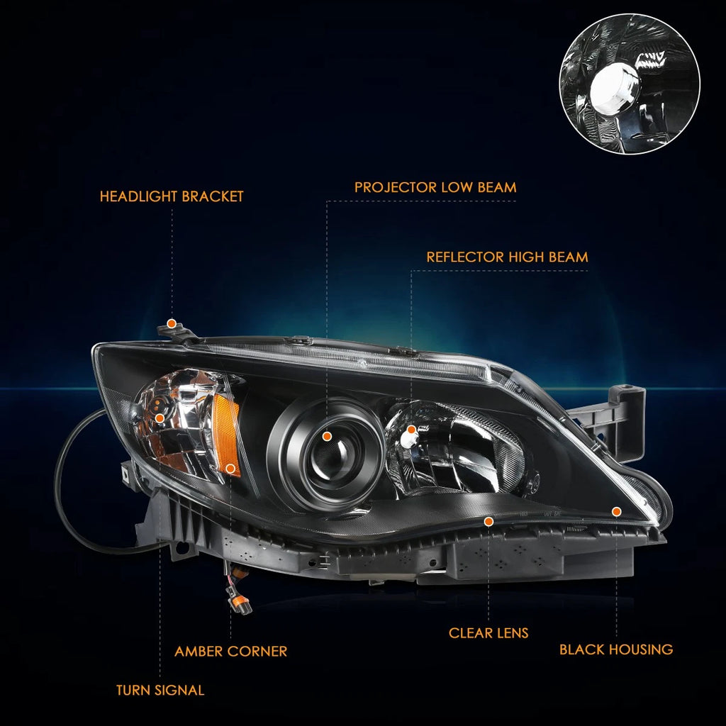 3D LED Bar C-Shape Halo Projector Headlights for Freightliner Cascadia (2008–2017)