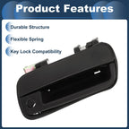 Front Right Exterior Door Handle for Hyundai Excel (1990-1994) - Black, 1 Pcs