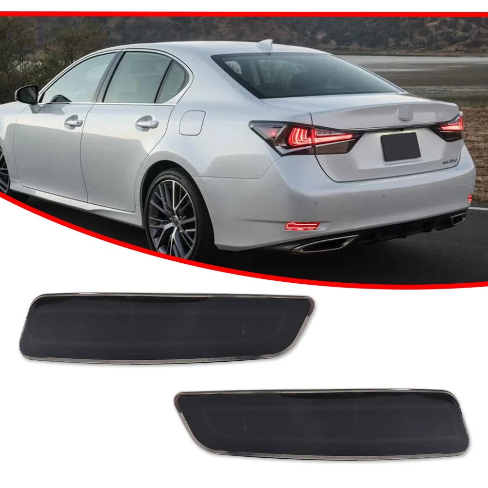 Smoked LED Bumper Reflector Tail Lights for Lexus GS ES (2013–2018)