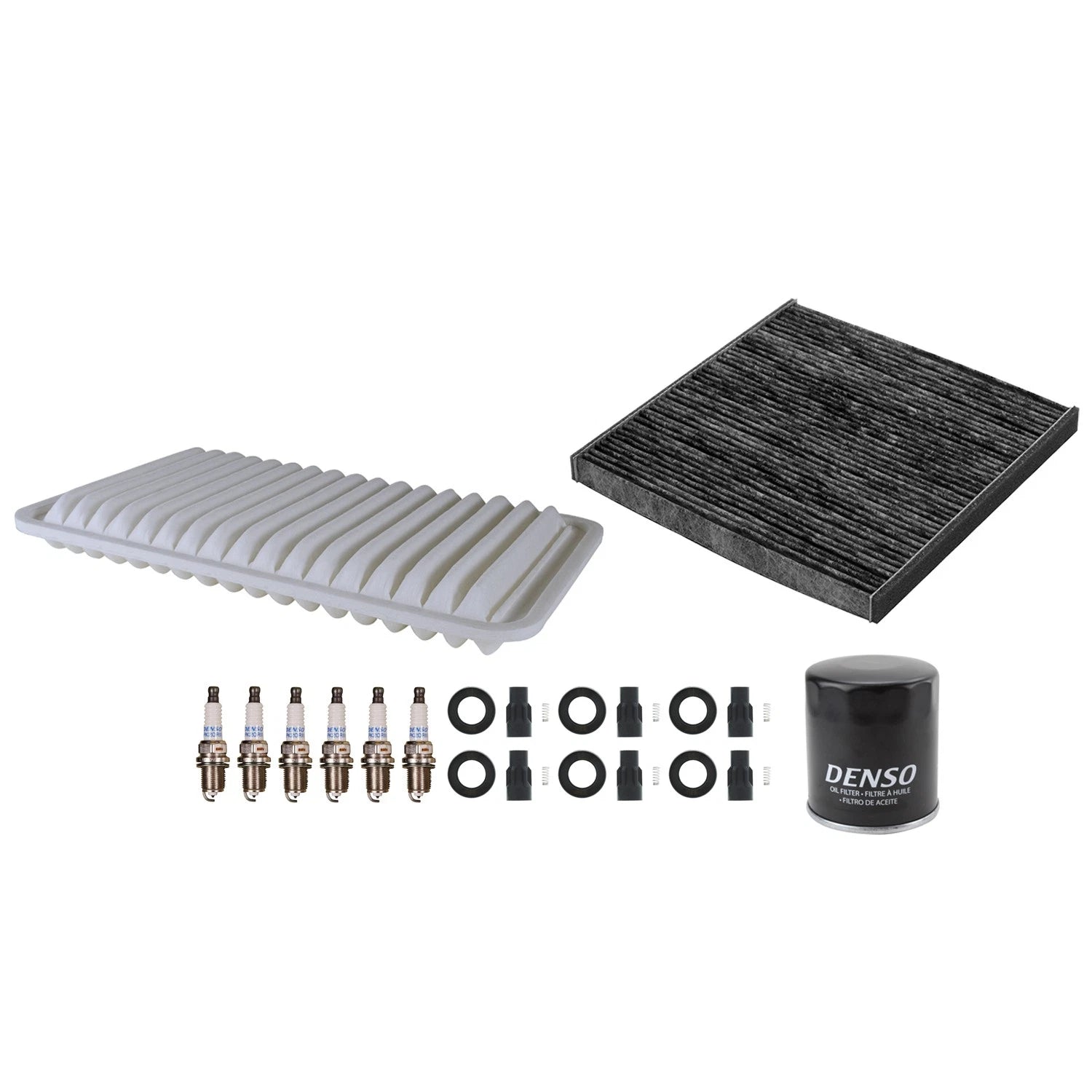 Denso Tune Up Kit 6 Spark Plugs & Boots for Camry ES330 RX330 Sienna Solara (2002–2006)