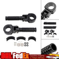 Universal Front Foot Pegs for Motorcycle with 1.25" Bars (Black)