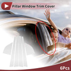 Set of 6 Car Door Pillar Window Trim for Honda Accord Wagon (1994–1997) Silver Tone