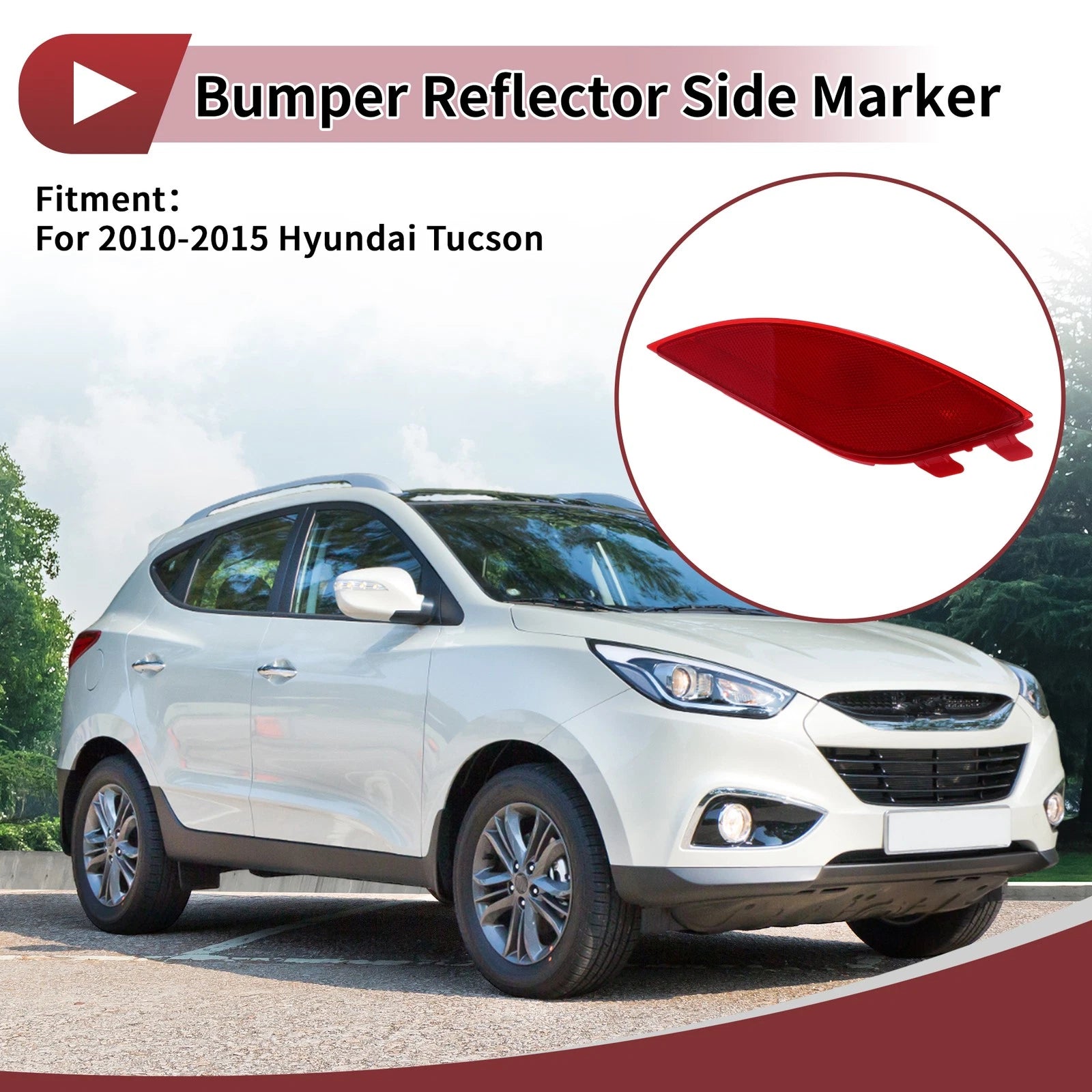 1 Pc Rear Right Bumper Reflector for Hyundai Tucson (2010–2015) No. 924062S100