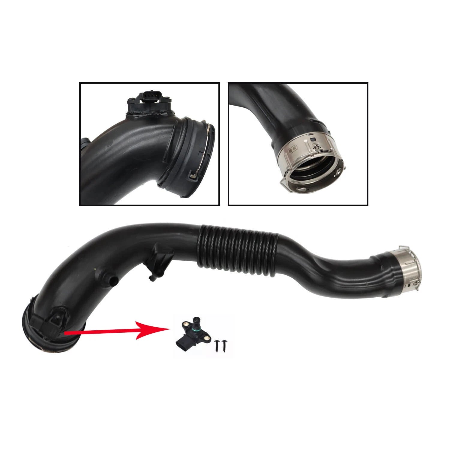 Air Intake Hose Intercooler w/Sensor for BMW X3 X4 M235i 335i (2014–2020)