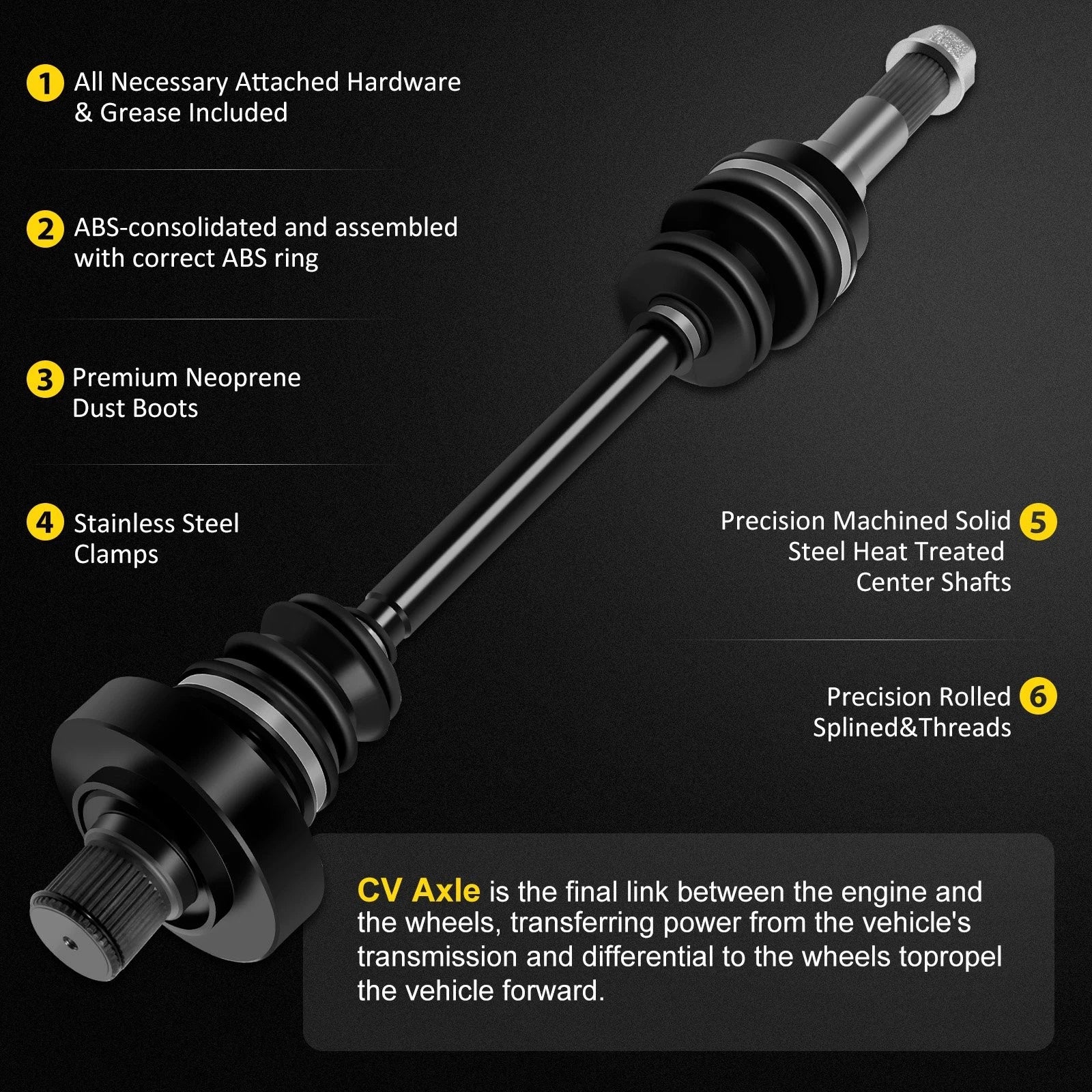 CV Axle for Yamaha Rhino 450 660 (2006–2009)
