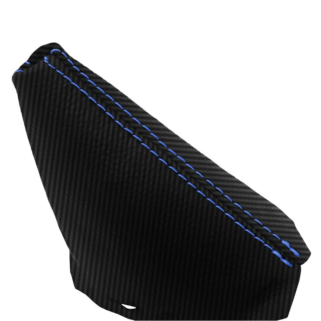 Automatic Shift Boot for Land Rover LR2 (2008–2012) Carbon Fiber Blue Stitch