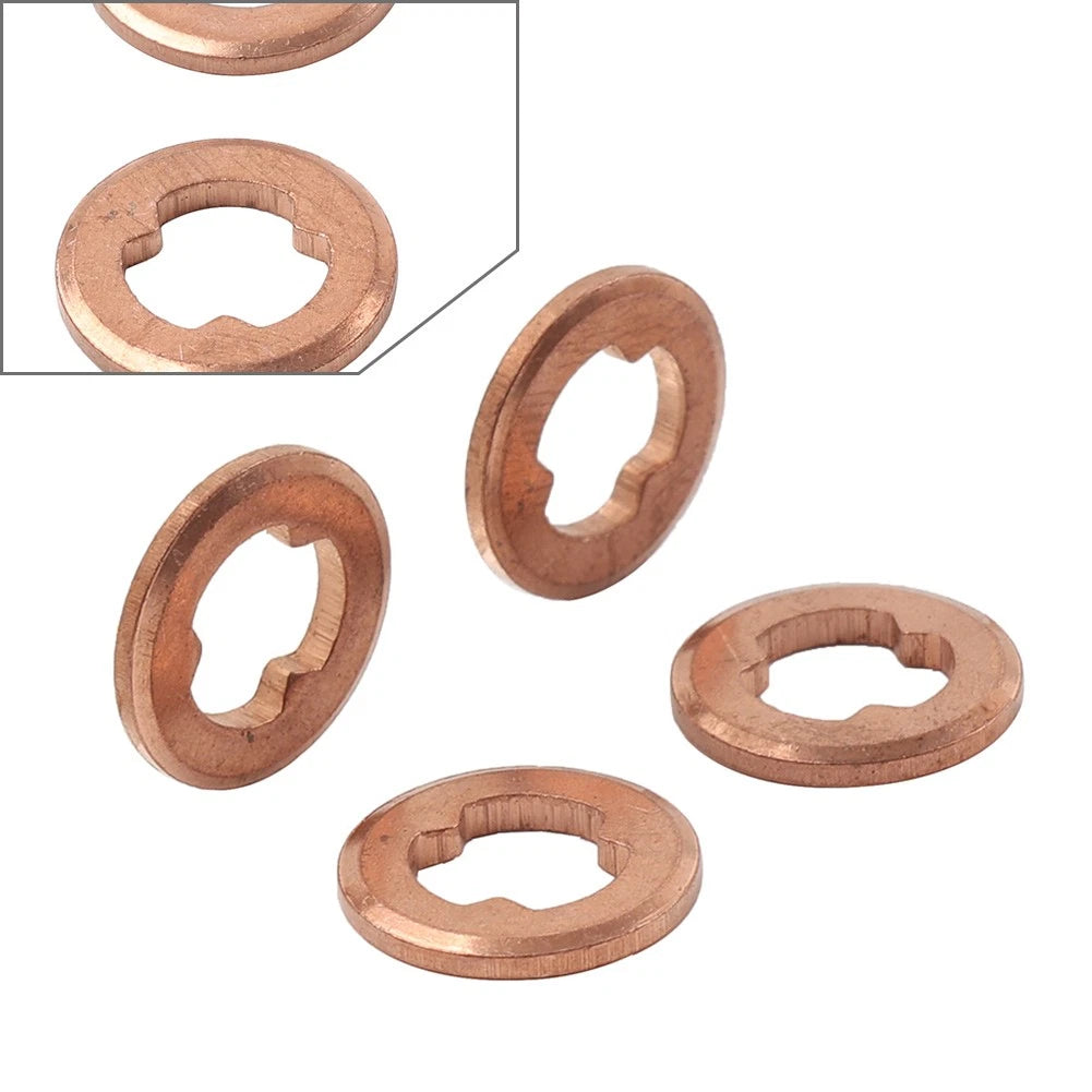 Set of 4 Copper Diesel Injector Nozzle Seal Washers for Mazda BT-50, Ford PJ PK