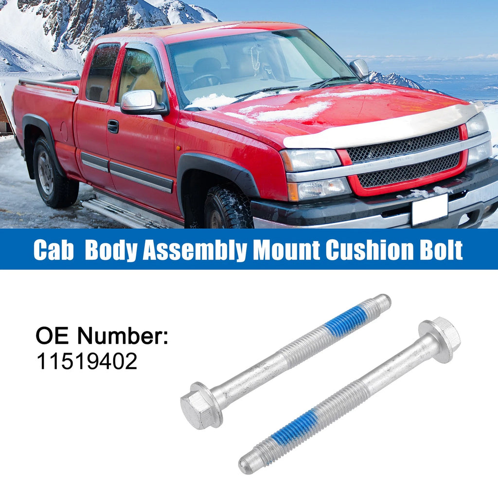 2pcs M12x1.75 Car Mount Cushion Bolts No.11519402 for Chevrolet Silverado 1500 (2014–2023)