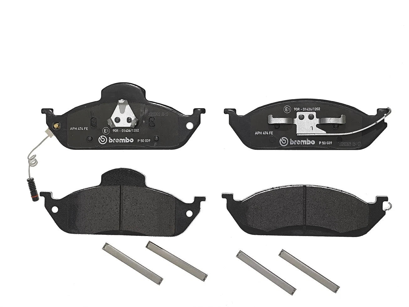 Set of 4 Brembo Front Low Metallic Brake Pads for Mercedes W163 ML320 ML350 ML430 (1998–2005)
