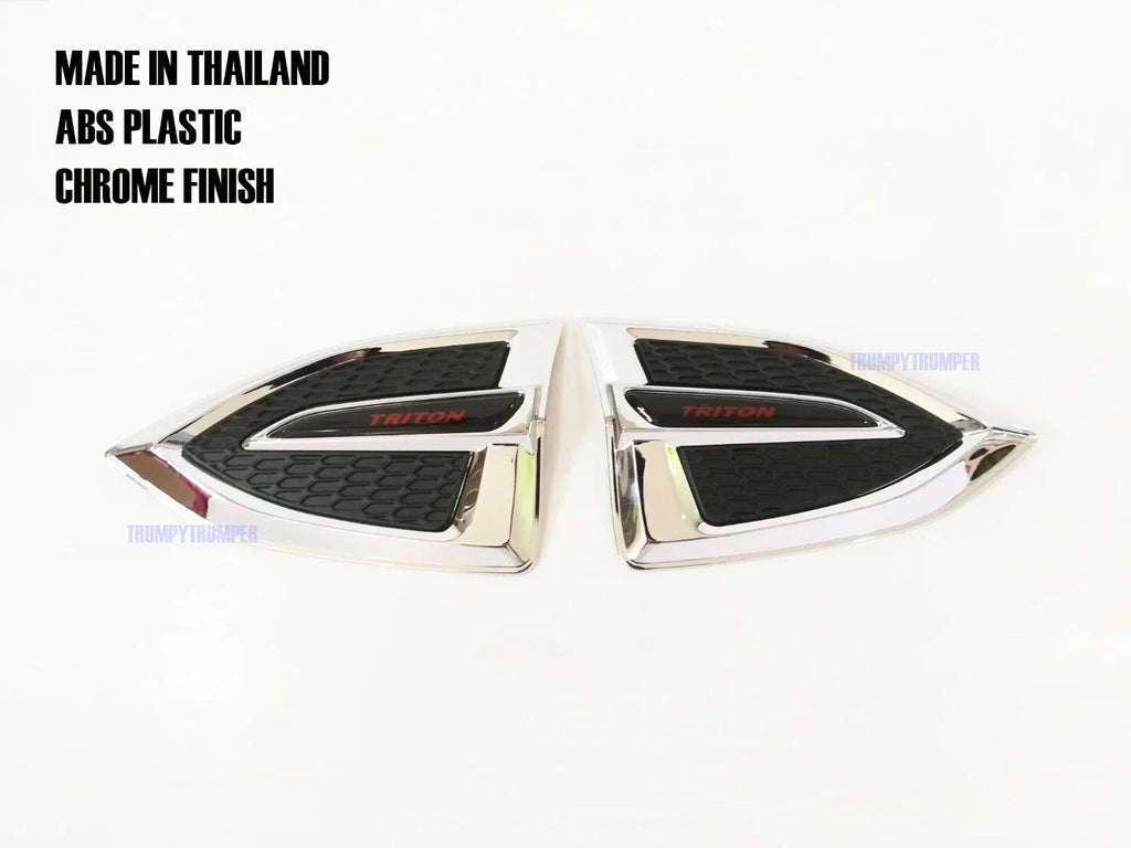Chrome Side Vent Door Cover Trim for Mitsubishi L200 Triton Pickup (2015-2019)
