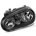 Headlight Assembly Set for Volkswagen Golf (1999–2006) - Black Housing