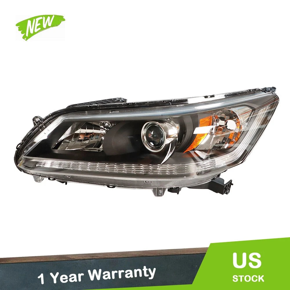 Front Headlights for Honda Accord (2013–2015) Left Side Black Lens LH