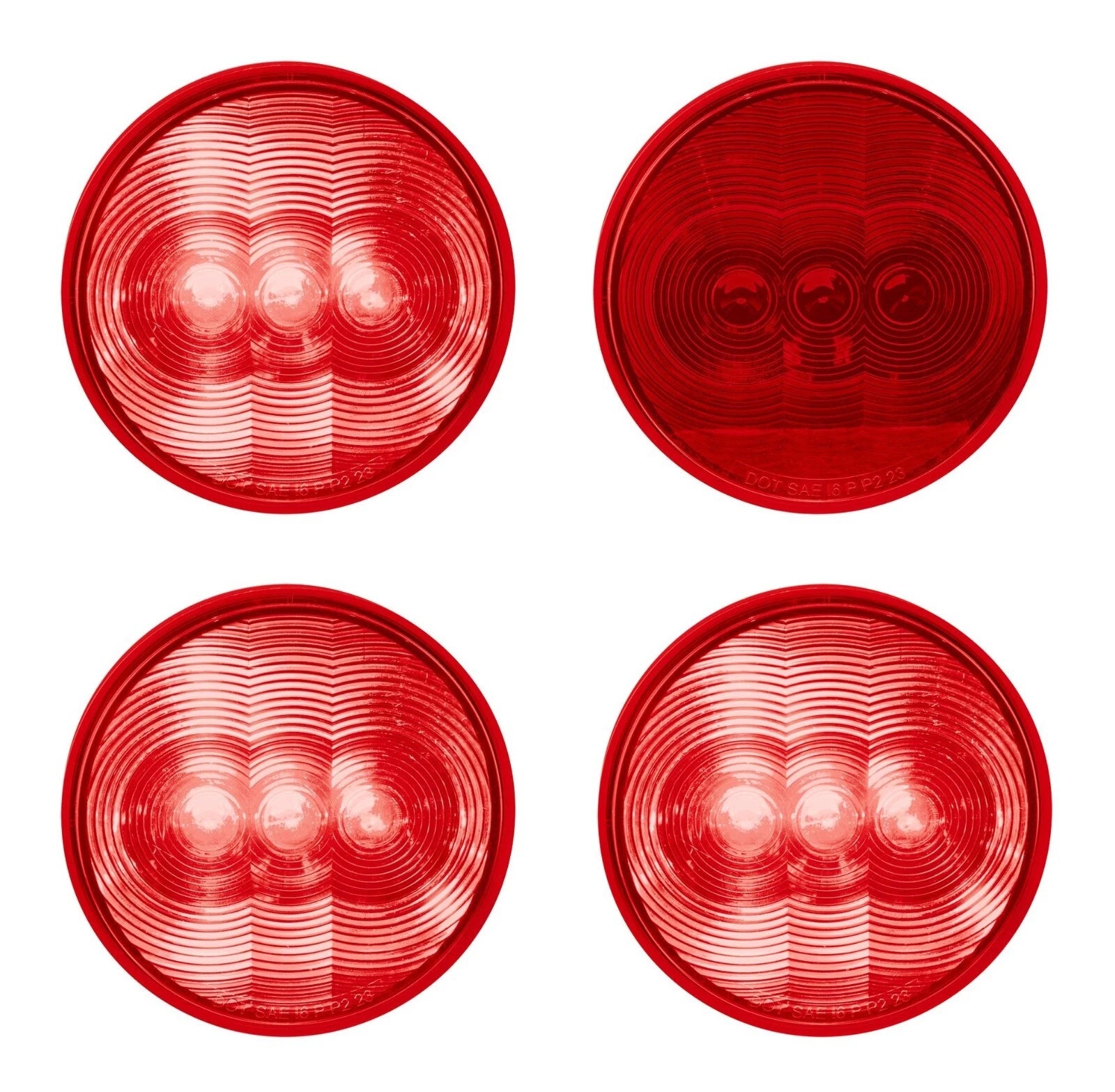 3 LED 4 Inch Round Stop Light for Universal Trailer Truck (1990–2025)
