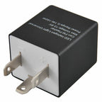 3 Pin Adjustable LED Indicator Relay for Car & Bike Turn Signal Light BLK