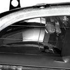 Pair of Black/Clear Signal Headlights for Honda Civic (1998–2002)