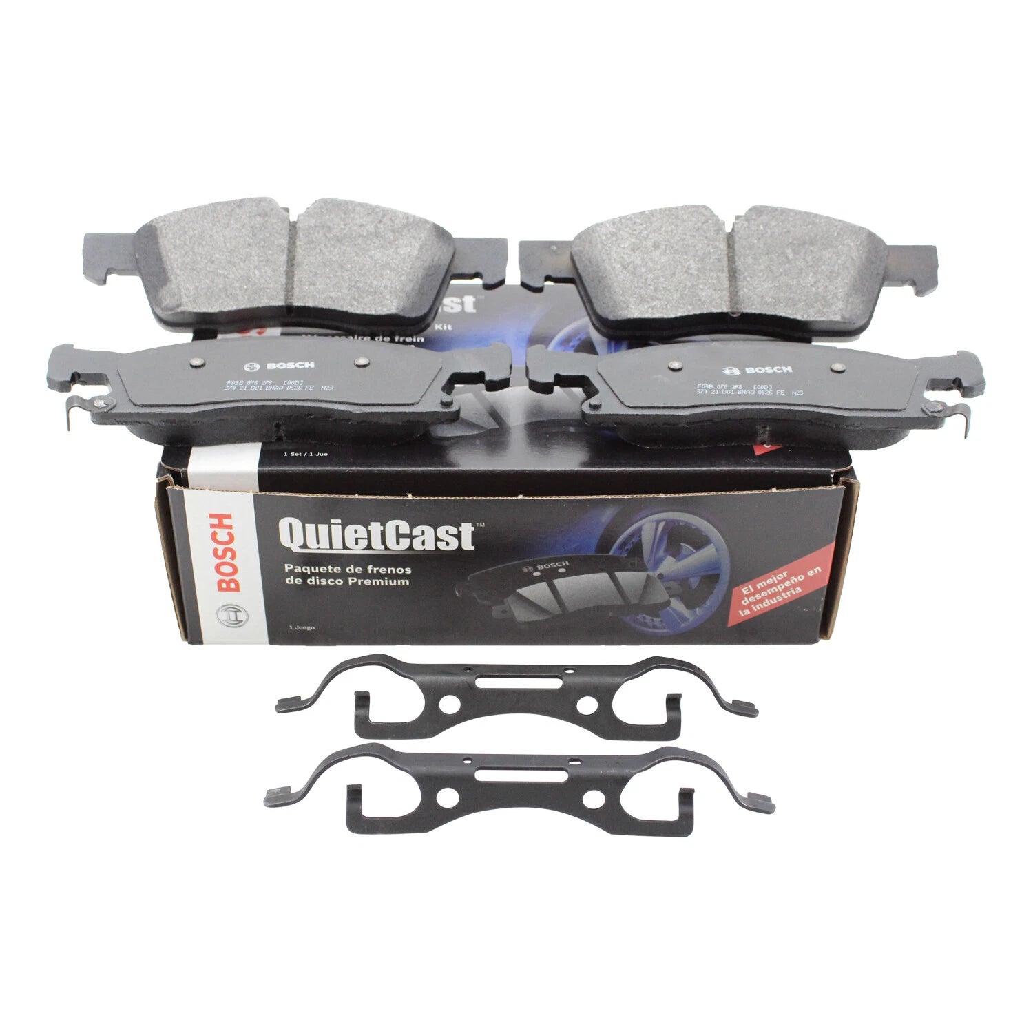 Set of 4 Bosch QuietCast Front Semi-Metallic Brake Pads for Dodge Jeep