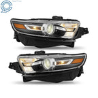 Headlights for Ford Taurus (2013–2016) Halogen W/Gray Trim, Driver & Passenger